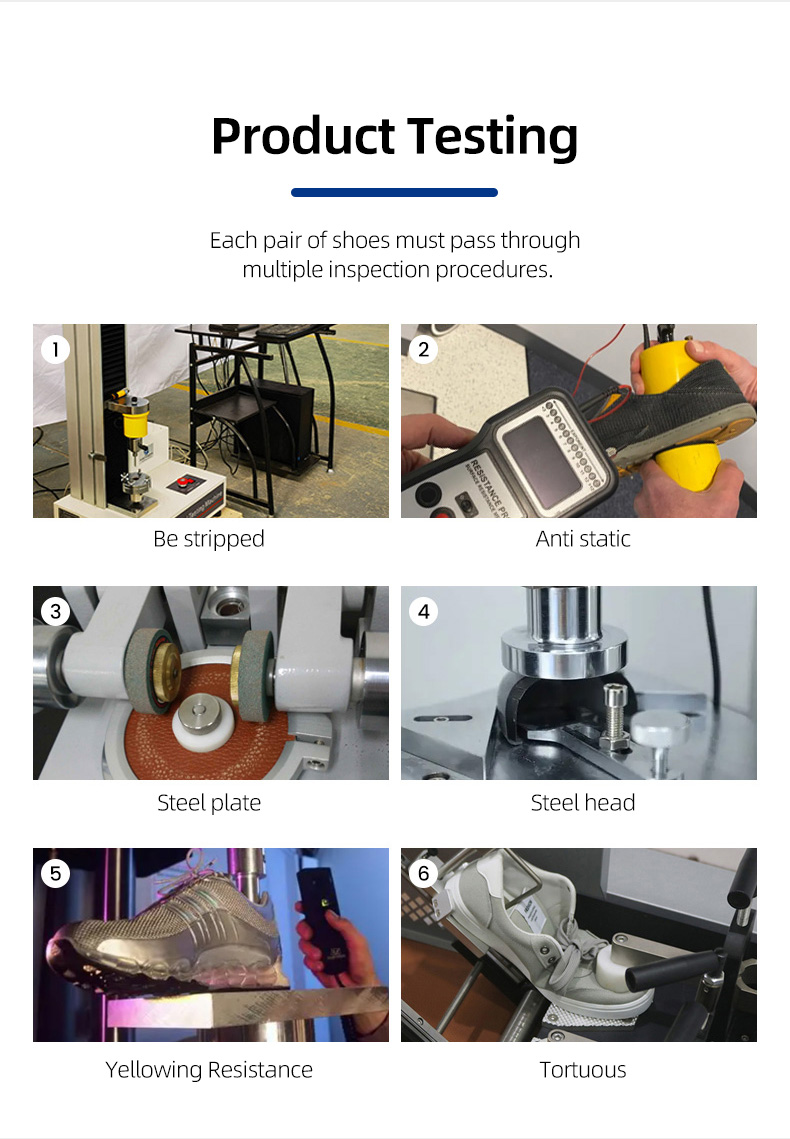 Safety shoes quality testing