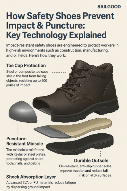 How Safety Shoes Prevent Impact & Puncture | SAILGOOD