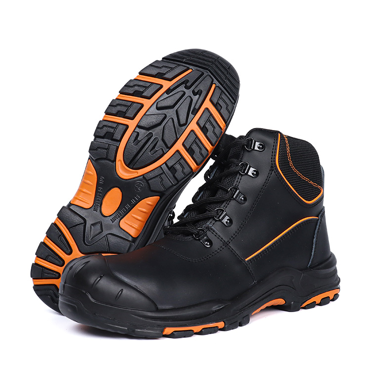 YD-015 Action Leather Safety Boots with Steel Toe & Puncture-Proof Rubber Sole