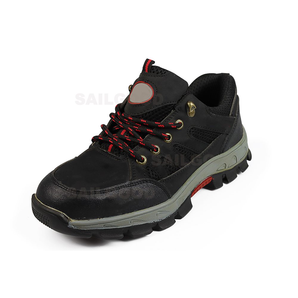 026 Black Space Leather Safety Shoes with Steel Toe and Steel Plate
